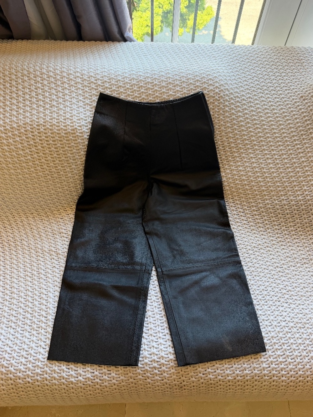 HM Black 100% Leather Pants